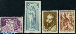 Greece 1951 Apostel Pauls Visit To Greece 4v, Unused (hinged), Religion - Religion - Nuovi