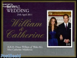 Fiji 2011 William & Kate Royal Wedding S/s, Mint NH, History - Kings & Queens (Royalty) - Familles Royales