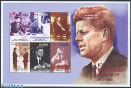 Saint Vincent 2001 J.F. Kennedy 6v M/s, Mint NH, History - American Presidents - St.Vincent (1979-...)