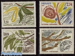 Monaco 1987 Four Seasons 4v, Mint NH, Nature - Trees & Forests - Ongebruikt