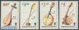 Hong Kong 1993 Music Instruments 4v, Mint NH, Performance Art - Music - Musical Instruments - Ungebraucht