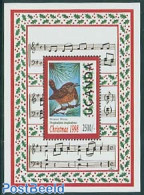 Uganda 1998 Christmas, Bird S/s, Troglodytes Troglodytes, Mint NH, Nature - Performance Art - Religion - Birds - Music.. - Musik