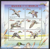 Gambia 2001 Ducks 6v M/s, Mint NH, Nature - Birds - Ducks - Gambia (...-1964)