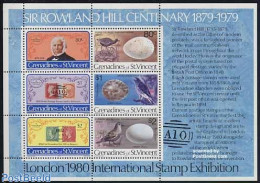 Saint Vincent & The Grenadines 1979 Sir Rowland Hill S/s, Mint NH, Nature - Birds - Sir Rowland Hill - Stamps On Stamps - Rowland Hill
