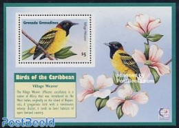 Grenada Grenadines 1995 Singapore/Village Weaver S/s, Mint NH, Nature - Birds - Grenada (1974-...)
