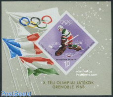 Hungary 1967 Olympic Winter Games S/s Imperforated, Mint NH, Sport - Ice Hockey - Olympic Winter Games - Unused Stamps
