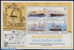 Montserrat 1984 Lloyds List S/s, Mint NH, Transport - Ships And Boats - Boten