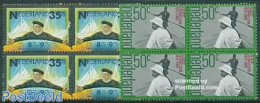 Netherlands 1975 Mixed Issue 2v , Blocks Of 4 [+], Mint NH, History - Transport - Explorers - Ships And Boats - Nuevos