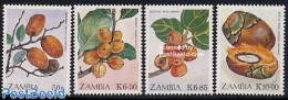 Zambia 1989 Fruits 4v, Mint NH, Nature - Fruit - Fruits