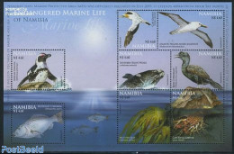 Namibia 2011 Endangered Marine Life 8v M/s, Mint NH, Nature - Birds - Fish - Penguins - Sea Mammals - Fishes