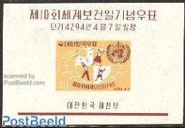 Korea, South 1961 WHO Day S/s, Mint NH, Health - History - Health - United Nations - Corea Del Sud