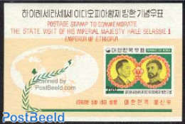 Korea, South 1968 Haile Selassi Visit S/s, Mint NH, History - Politicians - Corea Del Sud