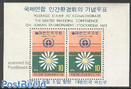 Korea, South 1972 Environment S/s, Mint NH, Nature - Environment - Protección Del Medio Ambiente Y Del Clima