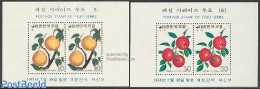 Korea, South 1974 Fruits 2 S/s, Mint NH, Nature - Fruit - Frutta