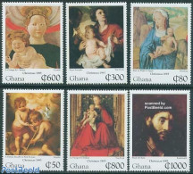 Ghana 1995 Christmas 6v, Mint NH, Religion - Christmas - Art - Paintings - Noël