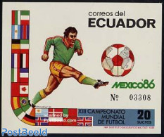 Ecuador 1986 World Cup Football S/s, Mint NH, Sport - Football - Equateur