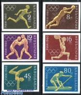 Bulgaria 1960 Olympic Games Rome 6v Imperforated, Mint NH, Sport - Athletics - Football - Kayaks & Rowing - Olympic Ga.. - Ongebruikt