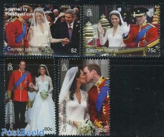 Cayman Islands 2011 Royal Wedding William & Kate 4v, Mint NH, History - Kings & Queens (Royalty) - Familles Royales