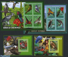 Grenada Grenadines 2011 Birds Of The World 4 S/s, Mint NH, Nature - Birds - Grenada (1974-...)