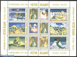 Romania 2003 Victor Brauner 12v M/s, Mint NH, Art - Modern Art (1850-present) - Paintings - Unused Stamps