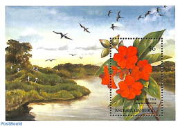 Antigua & Barbuda 1993 Cordia Sebestena S/s, Mint NH, Nature - Birds - Flowers & Plants - Antigua E Barbuda (1981-...)