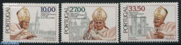 Portugal 1982 Visit Of Pope John Paul II 3v, Mint NH, Religion - Churches, Temples, Mosques, Synagogues - Pope - Relig.. - Nuovi