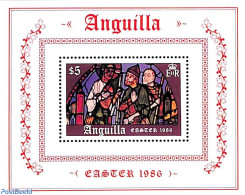 Anguilla 1986 Easter S/s, Mint NH, Art - Stained Glass And Windows - Glas & Brandglas