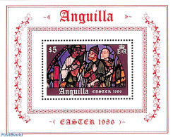 Anguilla 1986 Easter S/s, Mint NH, Art - Stained Glass And Windows - Glasses & Stained-Glasses