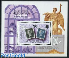 Anguilla 1990 London 90 S/s, Mint NH, Philately - Stamps On Stamps - Postzegels Op Postzegels