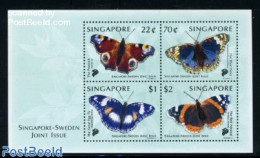Singapore 1999 Butterflies S/s, Joint Issue Sweden, Mint NH, Nature - Various - Butterflies - Joint Issues - Joint Issues