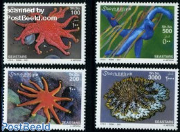 Somalia 2001 Starfish 4v, Mint NH, Nature - Shells & Crustaceans - Marine Life