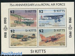 Saint Kitts/Nevis 1993 R.A.F. S/s, Mint NH, Transport - Aircraft & Aviation - Vliegtuigen