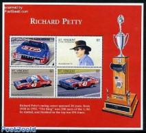 Saint Vincent 1996 Richard Petty 4v M/s, Mint NH, Sport - Transport - Autosports - Automobiles - Auto's