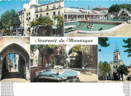 04.  SOUVENIR DE MANOSQUE .  CP Multivues . - Manosque