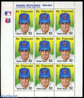 Saint Vincent 1989 Nolan Ryan M/s, Mint NH, Sport - Baseball - Béisbol