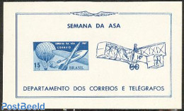 Brazil 1967 Air Week S/s, Mint NH, Transport - Balloons - Aircraft & Aviation - Unused Stamps