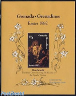 Grenada Grenadines 1982 Easter, Rembrandt S/s, Mint NH, Paintings - Rembrandt - Grenade (1974-...)