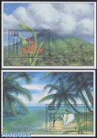 Grenada Grenadines 1994 Orchids 2 S/s, Mint NH, Nature - Flowers & Plants - Orchids - Grenada (1974-...)