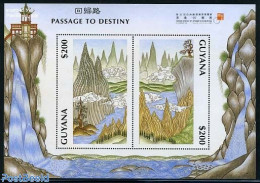 Guyana 1997 Hong Kong 97 2v M/s, Mint NH - Guyana (1966-...)