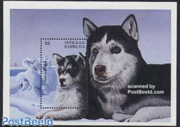 Antigua & Barbuda 1997 Sibirian Husky S/s, Mint NH, Nature - Dogs - Antigua Et Barbuda (1981-...)