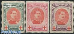 Belgium 1915 Red Cross 3v, King Albert I, Mint NH, Health - Red Cross - Ungebraucht