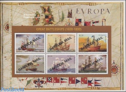 Barbuda 1997 Battleships 6v M/s, Mint NH, Transport - Ships And Boats - Boten