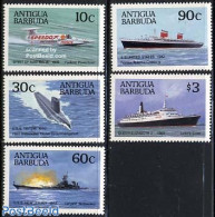 Antigua & Barbuda 1987 Ships 5v, Mint NH, Transport - Ships And Boats - Boten