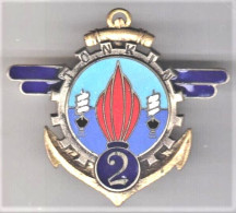 2° BOSM. 2° Bataillon D'Ouvriers Du Service Du Matériel. Tonkin. émail Grand Feu. Drago. - Armée De Terre