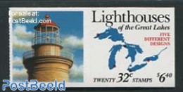 United States Of America 1995 Lighthouses Booklet, Mint NH, Various - Stamp Booklets - Lighthouses & Safety At Sea - Nuovi