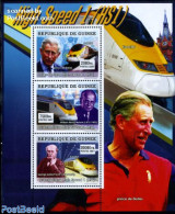 Guinea, Republic 2007 Eurostar 3v M/s, Mint NH, History - Transport - Kings & Queens (Royalty) - Railways - Familles Royales