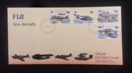 O) 1981 FIJI, WORLD WAR II AIRCRAFT, BELL, CONSOLIDATED, CURTISS, SHORT, FDC XF - Fiji (1970-...)