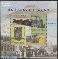 Curaçao 2012 Railway Curacao 4v M/s, Mint NH, Transport - Various - Railways - Maps - Street Life - Trains