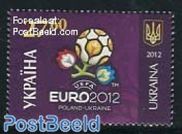 Ukraine 2012 Euro 2012 Football 1v, Mint NH, History - Sport - Europa Hang-on Issues - Football - Europese Gedachte