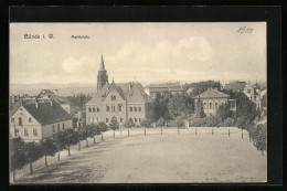 AK Bünde I. W., Marktplatz Aus Der Vogelschau  - Buende